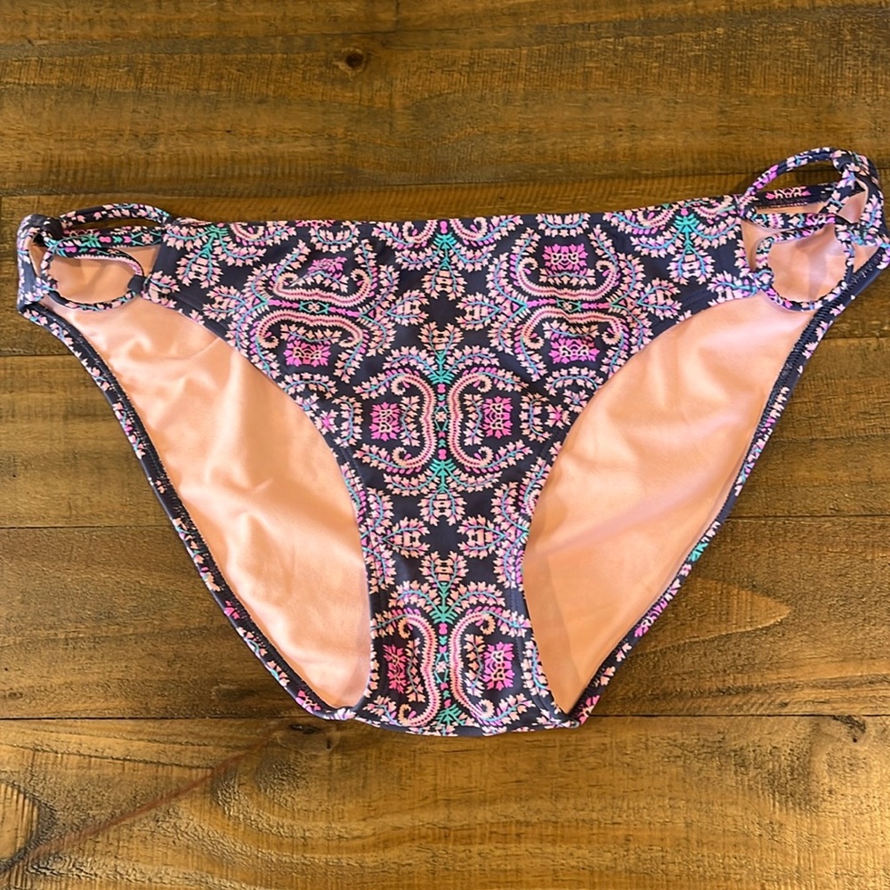Xhilaration Bikini Bottom Gray Pink XL
